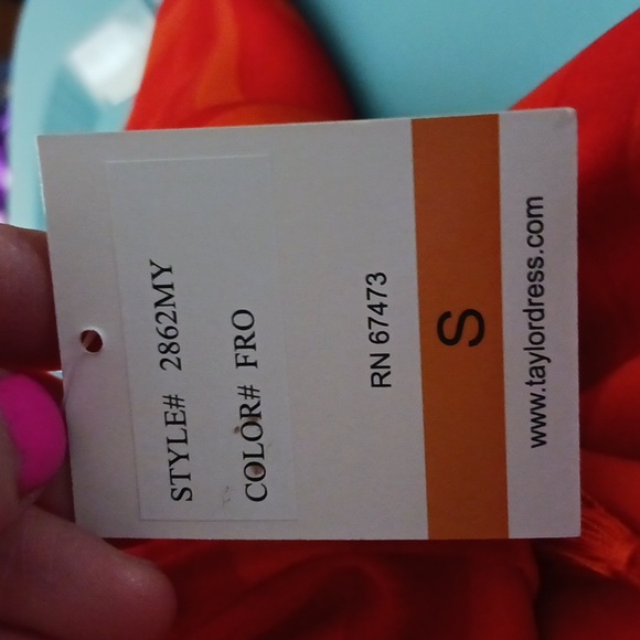 Taylor lined sun dress - mini halter tie - S - orange floral - Picture 10 of 10